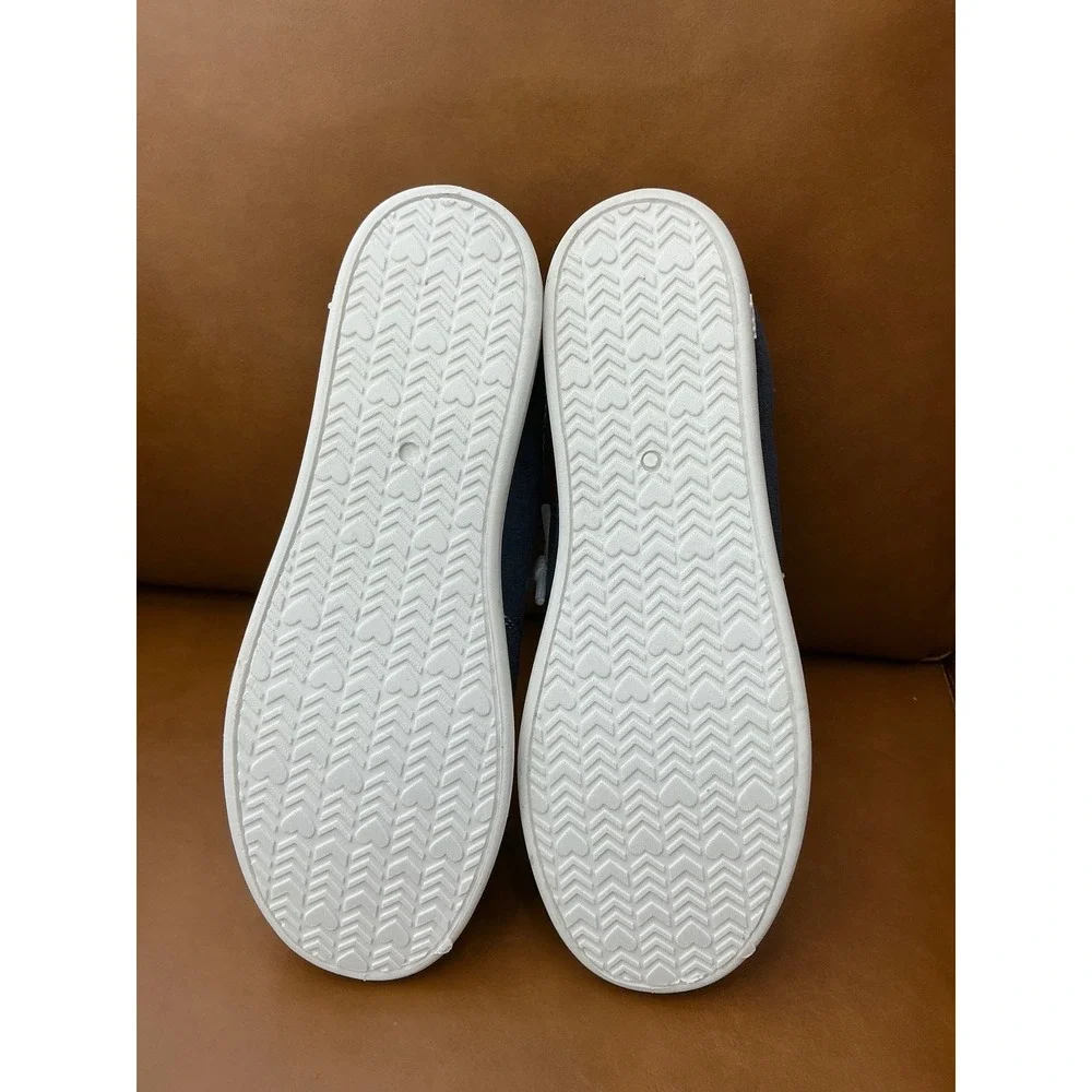Highbar Canvas Sneakers Womens 5.5 Blue Lace Up Slip On Low Top